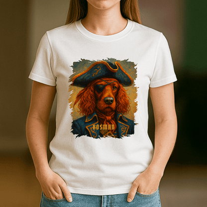 Hund als Pirat – Damen-T-Shirt mit Aufdruck für Hundefreunde - Emmygift.de