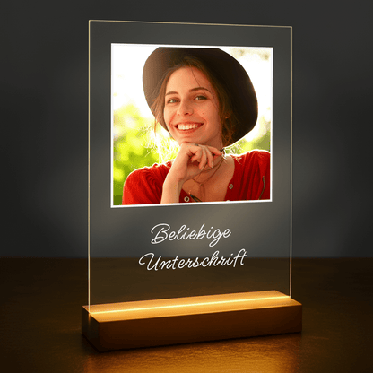 Ihr Foto mit einer beliebigen Beschriftung – personalisierter Druck auf Glas für sie - Emmygift.de