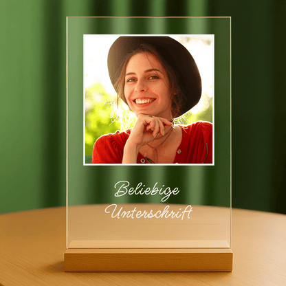 Ihr Foto mit einer beliebigen Beschriftung – personalisierter Druck auf Glas für sie - Emmygift.de