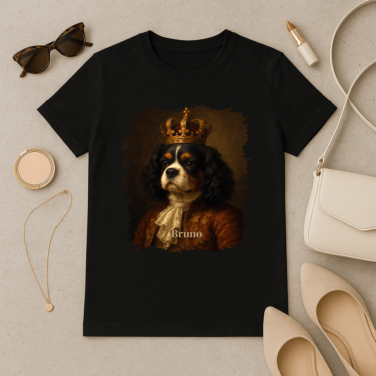 Königlicher Hund – Damen-T-Shirt mit Aufdruck für Hundefans - Emmygift.de