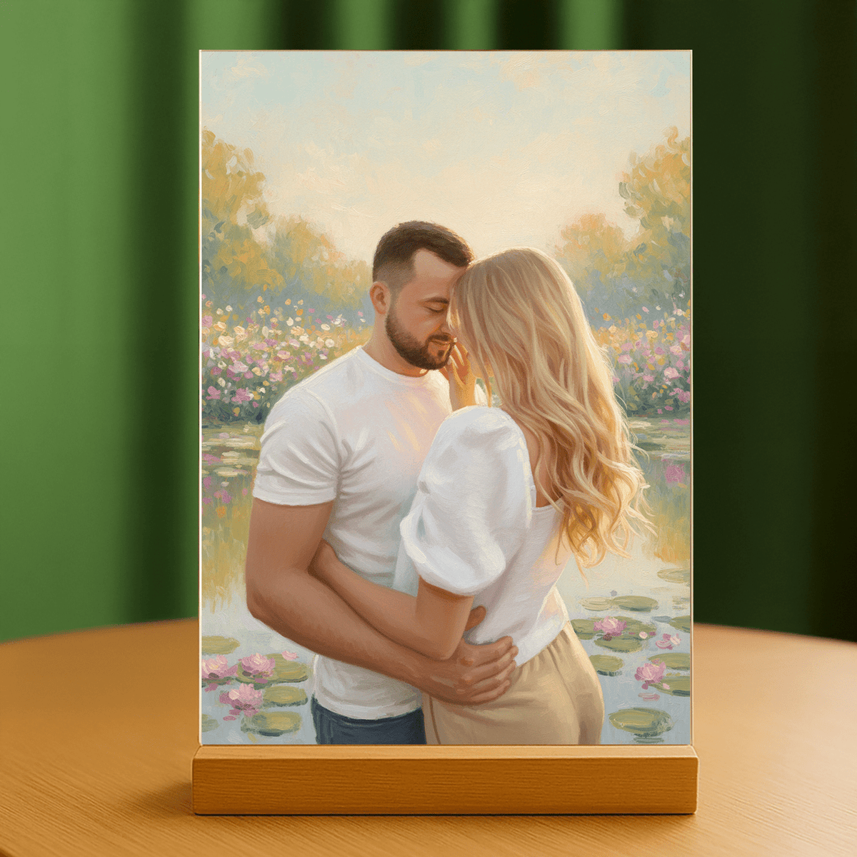 Liebe im Impressionenstil - Acrylglas-Porträt für Paare - Emmygift.de