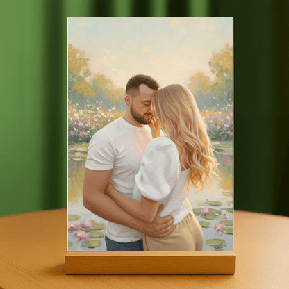 Liebe im Impressionenstil - Acrylglas-Porträt für Paare - Emmygift.de