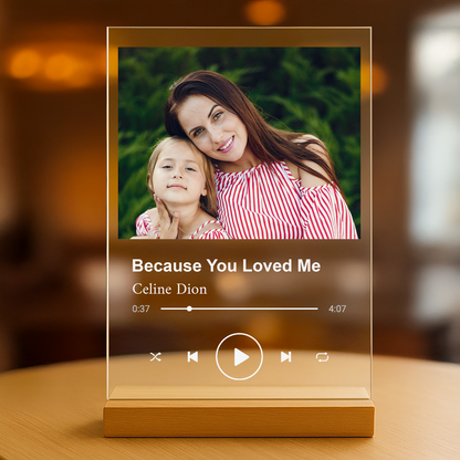 Foto der Mama mit Song – personalisierter Acrylglasdruck