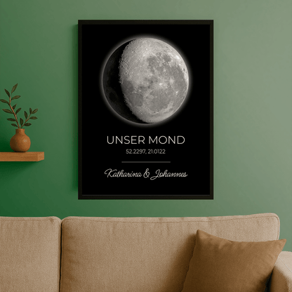 Mond – personalisiertes Poster für Paare - Emmygift.de