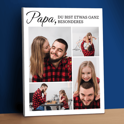 Papa, du bist einzigartig – personalisierter Leinwanddruck - Emmygift.de