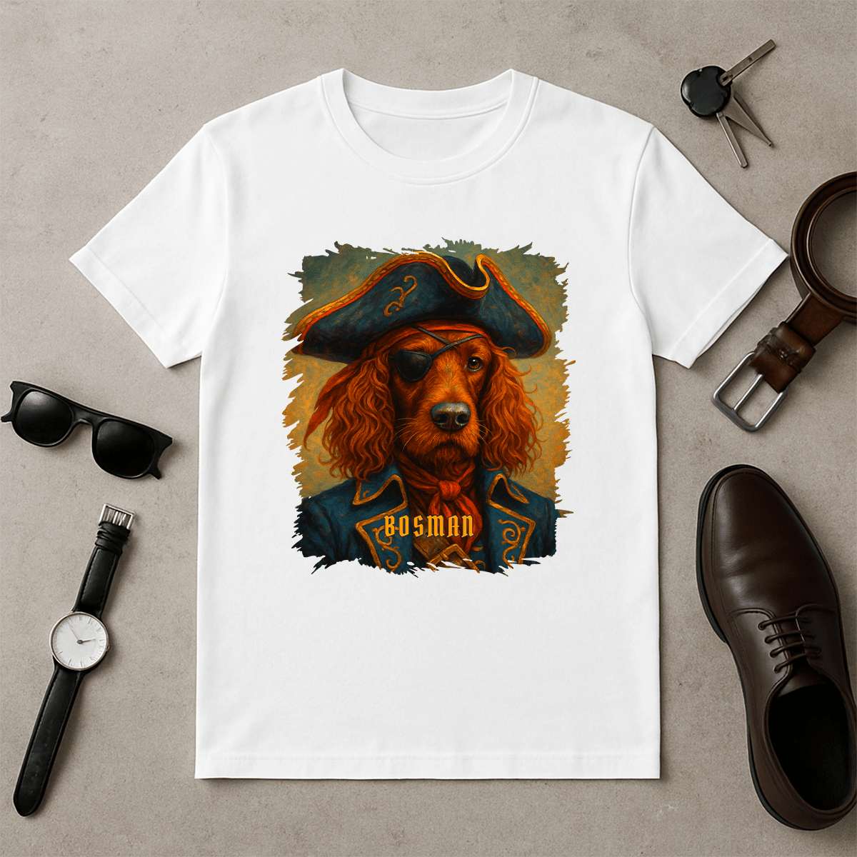 Piratenhund – Herren-T-Shirt mit Aufdruck für Hundefreunde - Emmygift.de