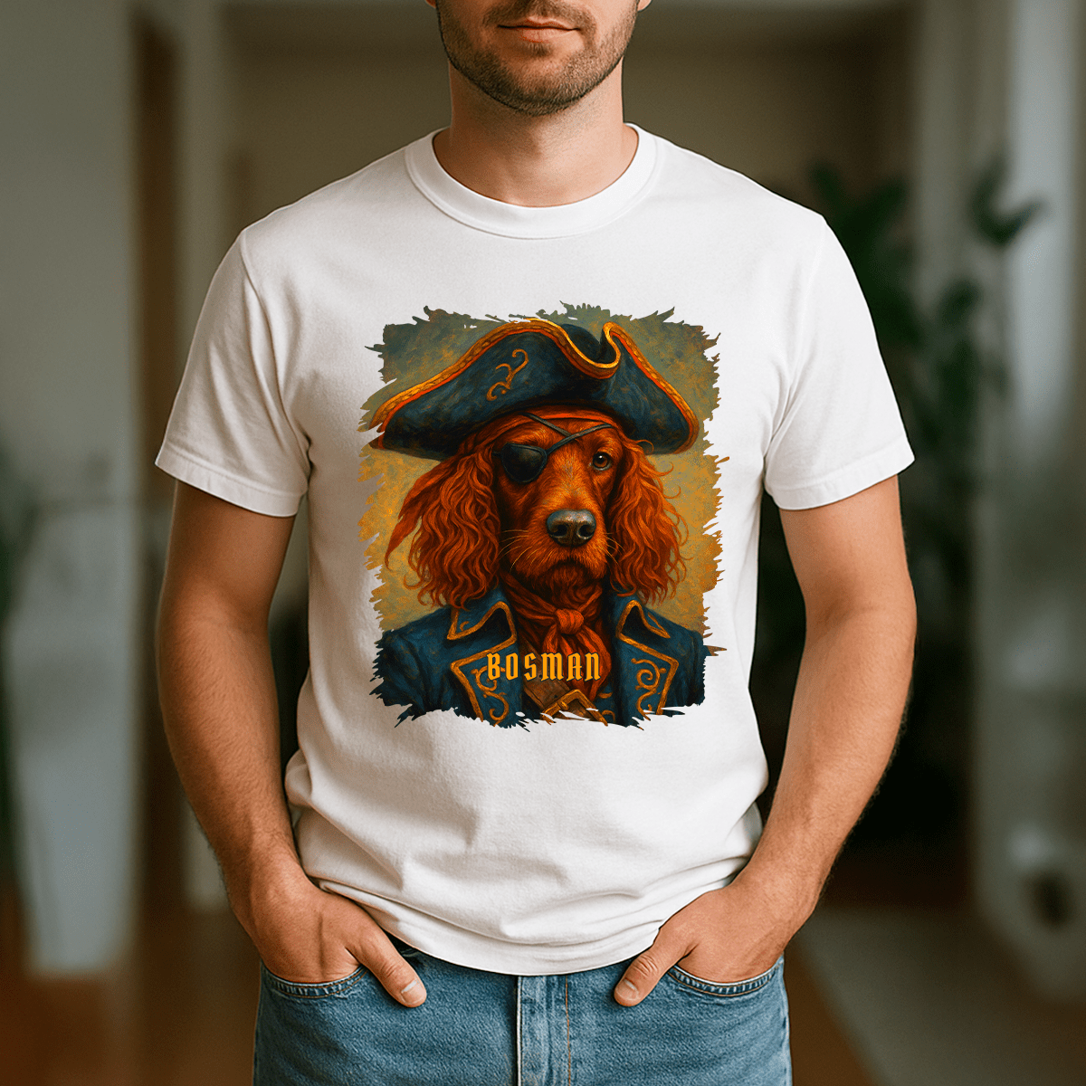Piratenhund – Herren-T-Shirt mit Aufdruck für Hundefreunde - Emmygift.de