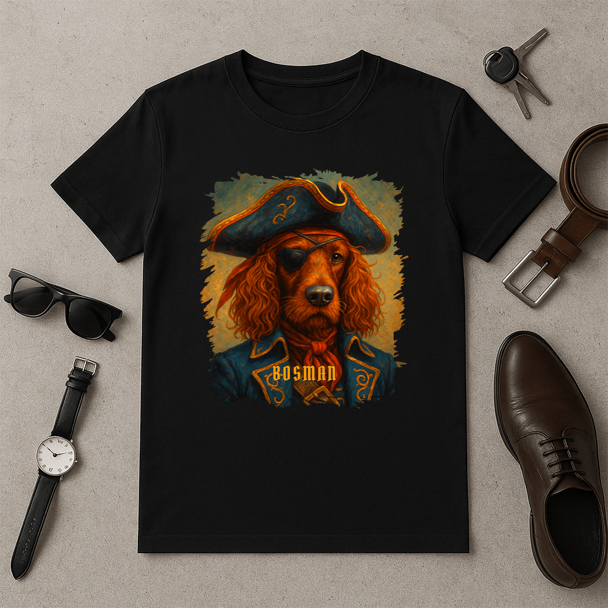 Piratenhund – Herren-T-Shirt mit Aufdruck für Hundefreunde - Emmygift.de