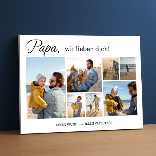 Einen wundervollen Vatertag! – personalisierter Leinwanddruck