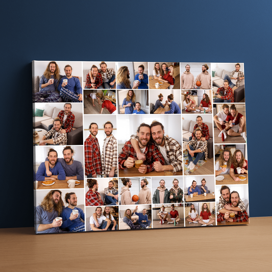Fotocollage mit meinem Bruder – personalisierter Leinwanddruck für meinen Bruder