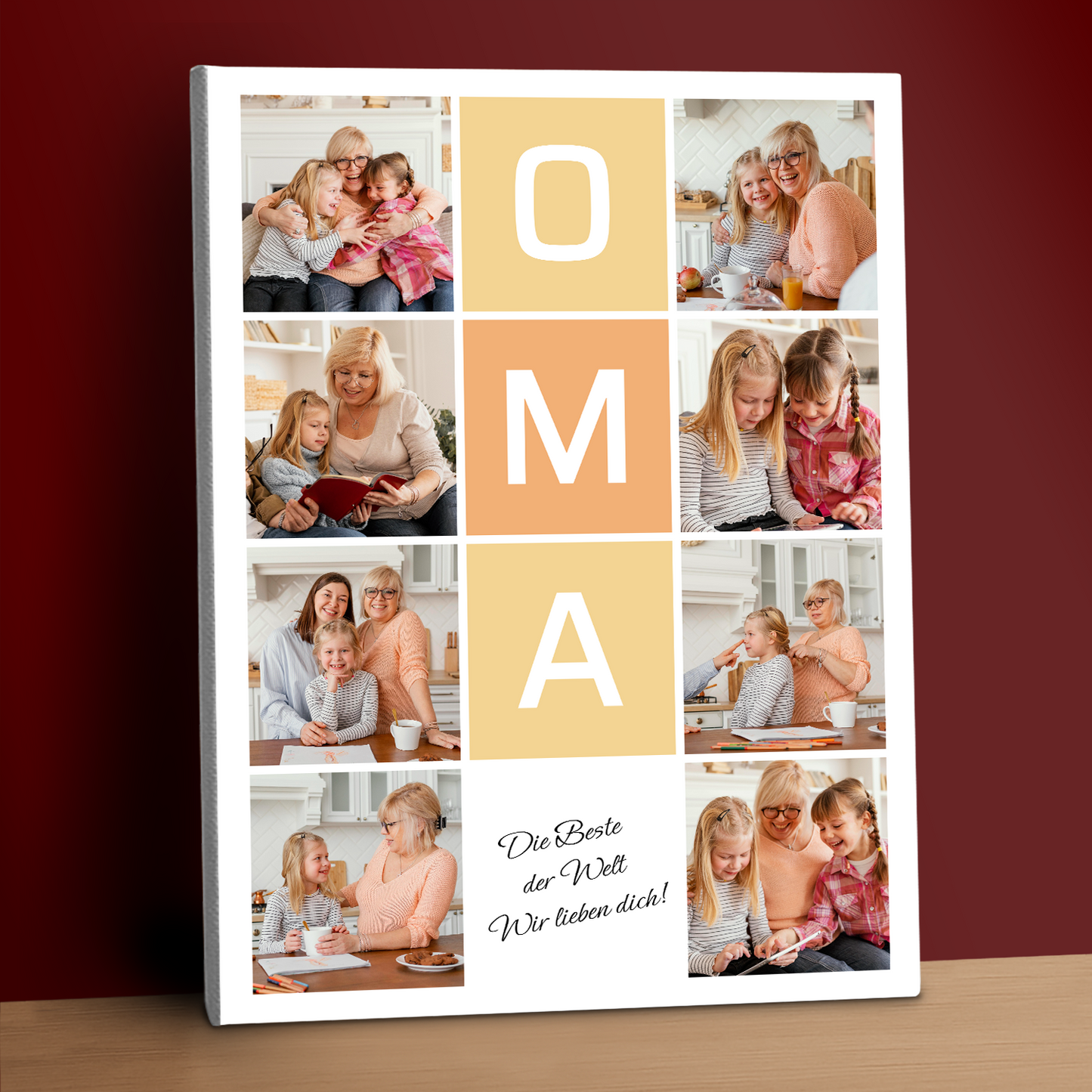 Die tollste Oma der Welt – eine Collage auf Leinwand für die Oma