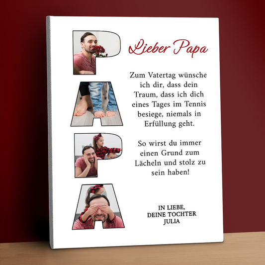 Lieber Papa – personalisierter Leinwanddruck