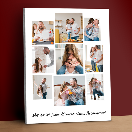 Jeder Moment mit Papa – personalisierter Leinwanddruck