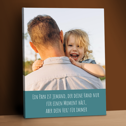 Herz für Papa – personalisierter Leinwanddruck