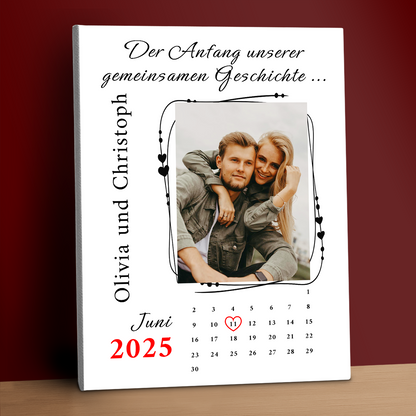 Der Beginn einer gemeinsamen Geschichte – ein Foto auf Leinwand für Paare