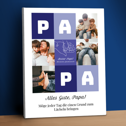 Alles Gute, Papa! – personalisierter Leinwanddruck