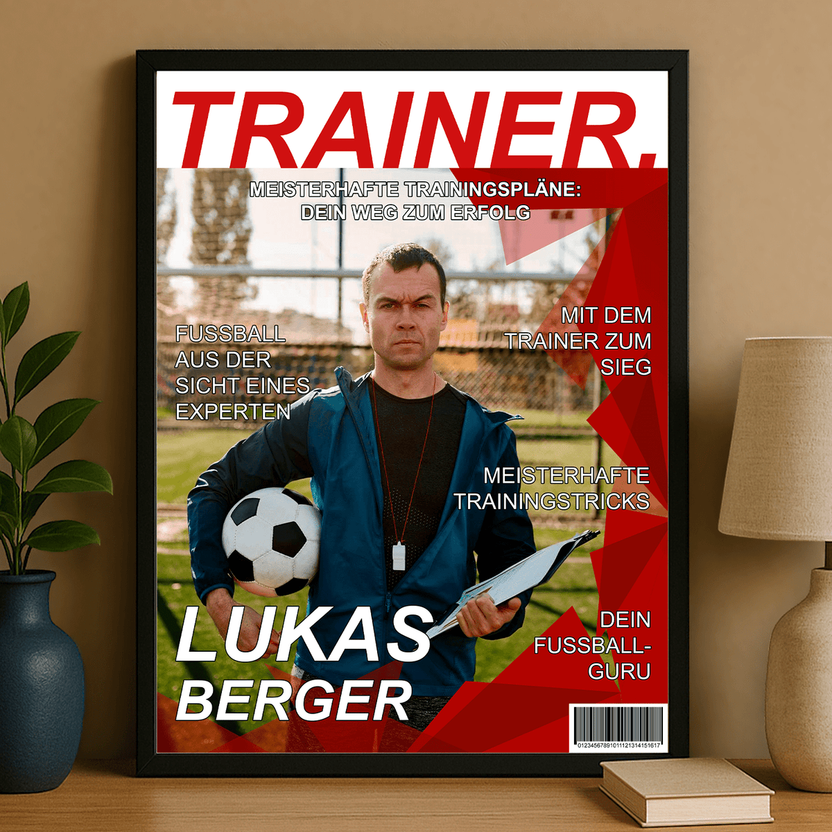 Sportmagazin-Cover – personalisiertes Poster für einen Mann - Emmygift.de
