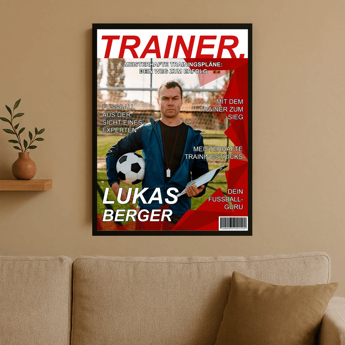 Sportmagazin-Cover – personalisiertes Poster für einen Mann - Emmygift.de