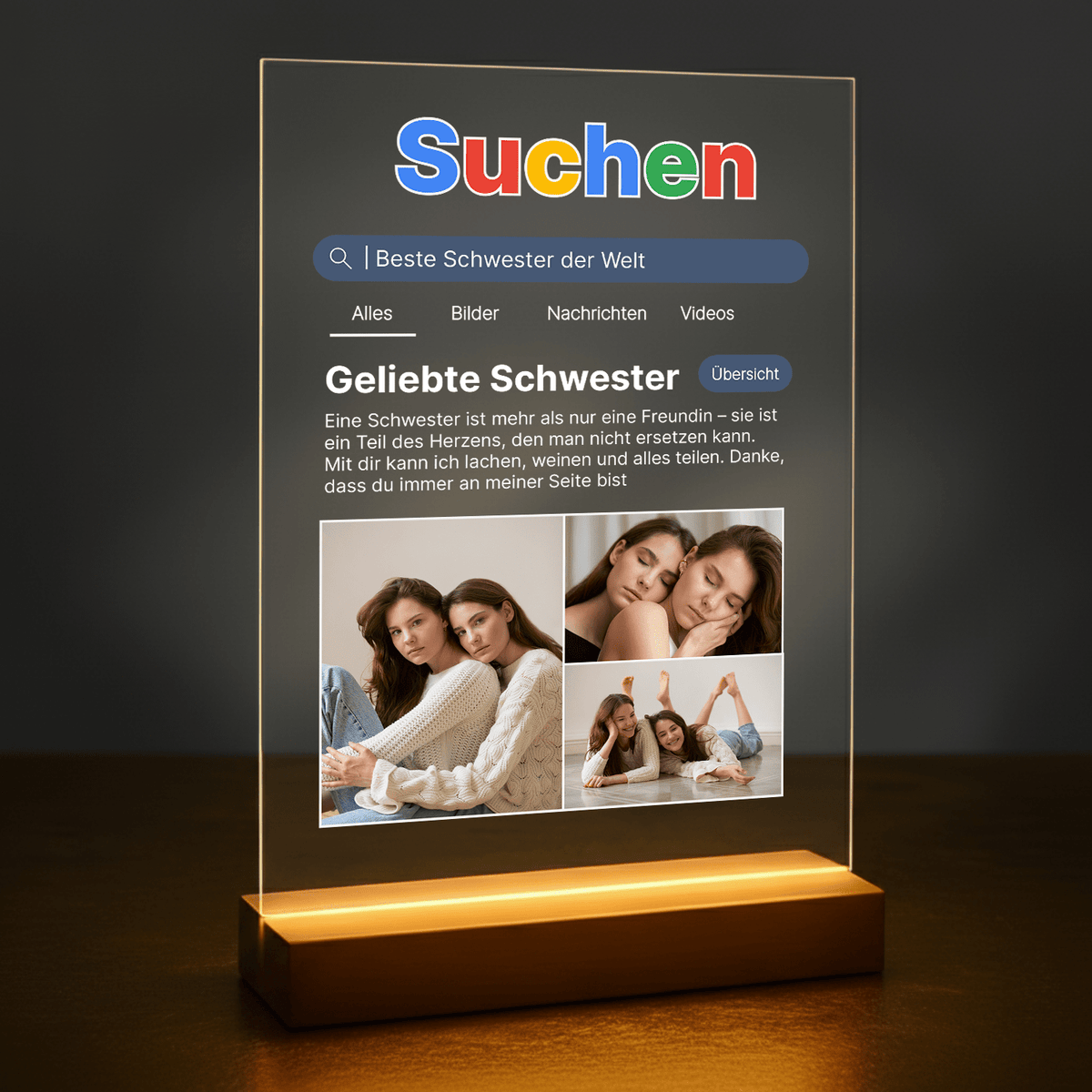 Suchergebnis SCHWESTER – personalisierter Glasdruck - Emmygift.de