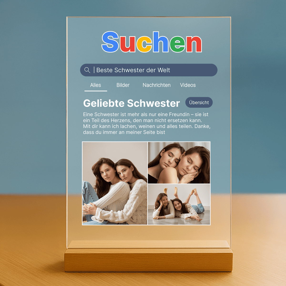 Suchergebnis SCHWESTER – personalisierter Glasdruck - Emmygift.de