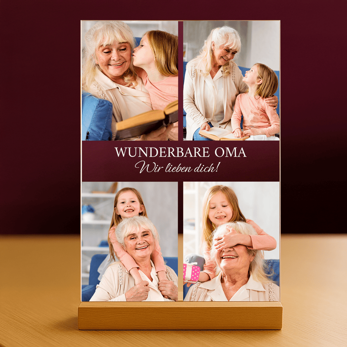 Unglaubliche Oma – personalisierter Glasdruck für die Oma - Emmygift.de