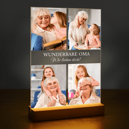 Unglaubliche Oma – personalisierter Glasdruck für die Oma - Emmygift.de