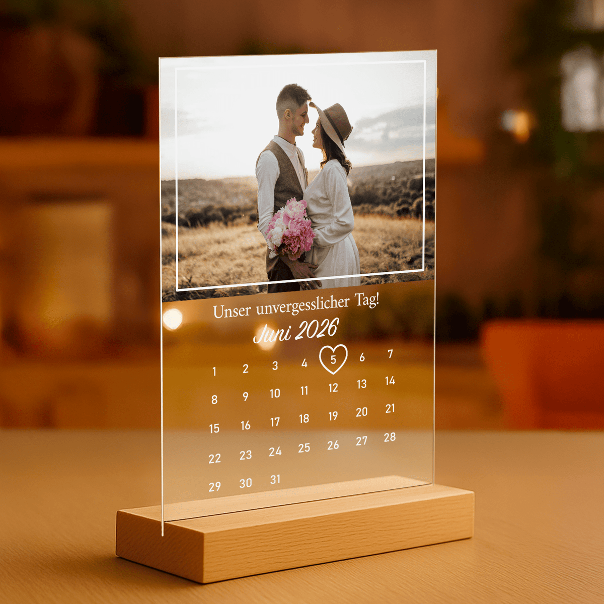 Unvergesslicher Tag – personalisierter Druck auf Glas - Emmygift.de