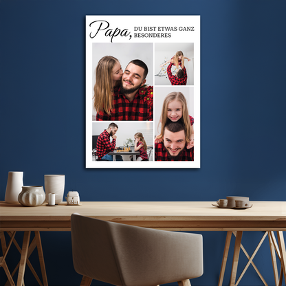 Papa, du bist einzigartig – personalisierter Leinwanddruck