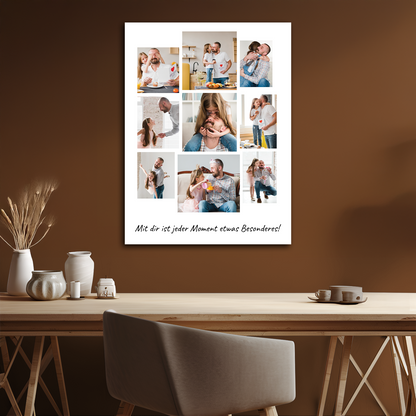Jeder Moment mit Papa – personalisierter Leinwanddruck