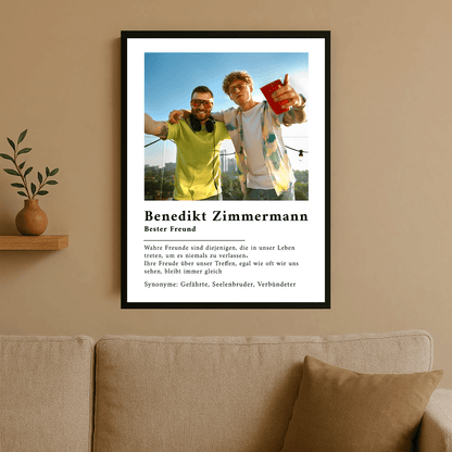 Wahre Freunde - personalisiertes Poster für einen Freund - Emmygift.de