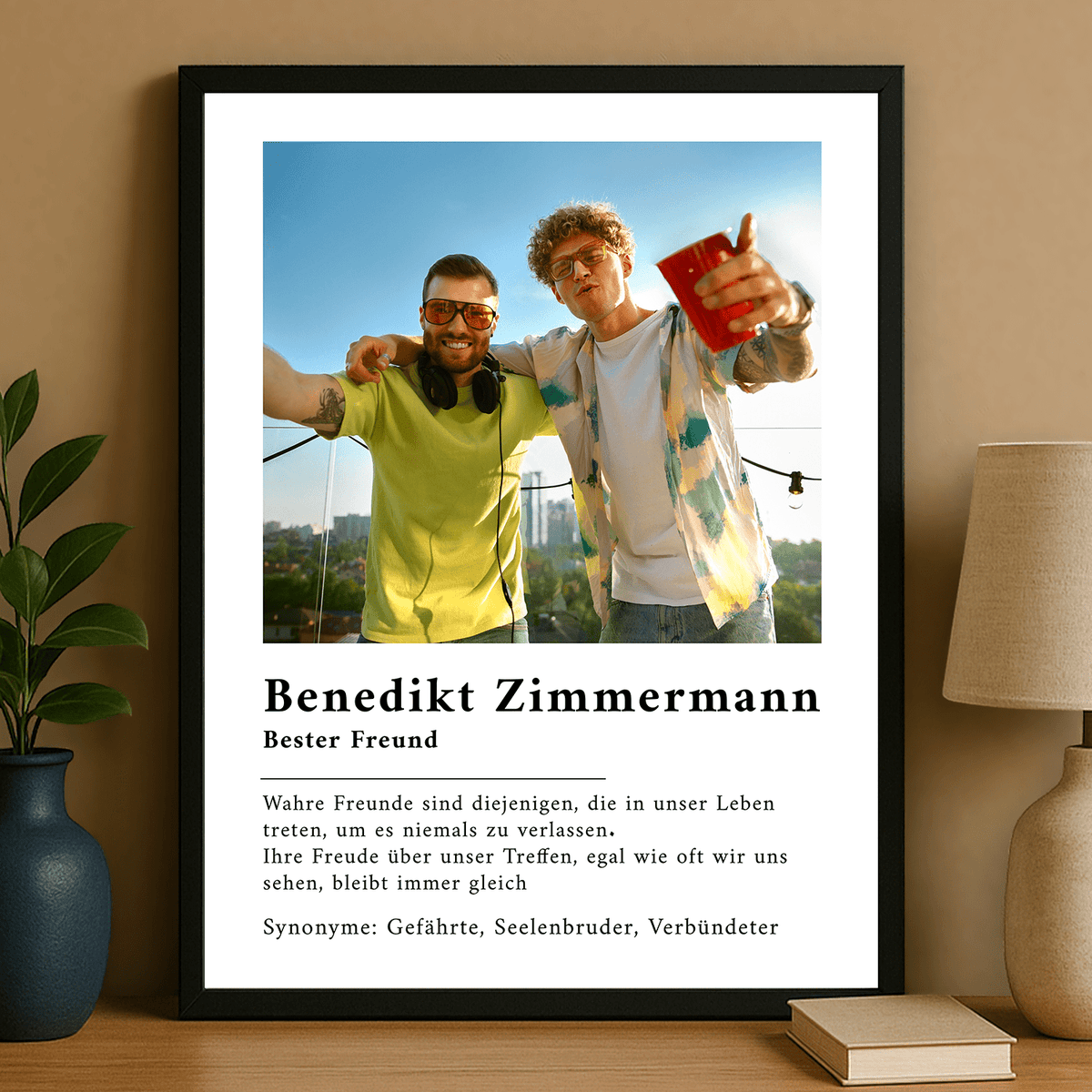 Wahre Freunde - personalisiertes Poster für einen Freund - Emmygift.de