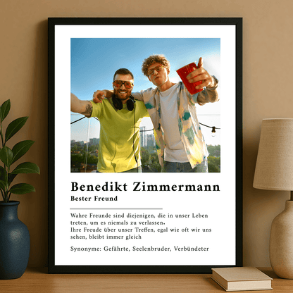 Wahre Freunde - personalisiertes Poster für einen Freund - Emmygift.de