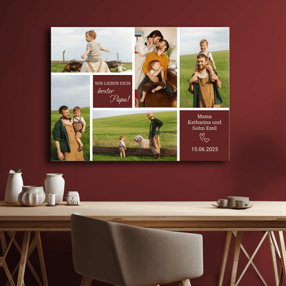 Wir lieben dich – personalisierter Leinwanddruck - Emmygift.de