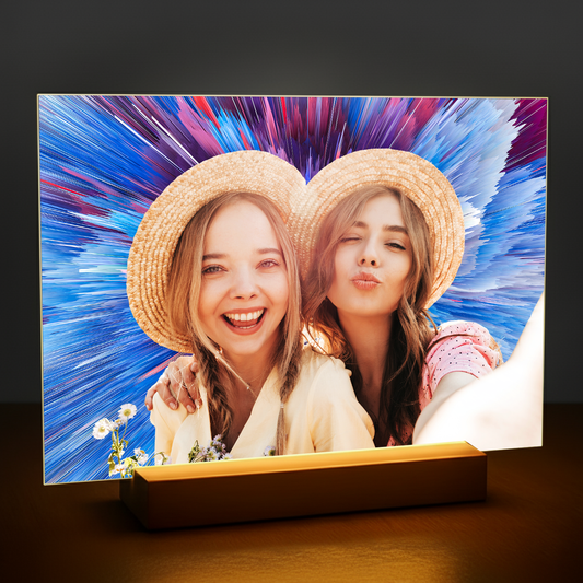 Zwei Freundinnen - Acrylglas Porträt für die beste Freundin - Emmygift.de