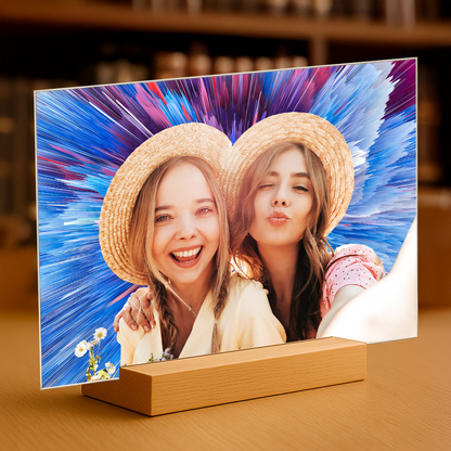 Zwei Freundinnen - Acrylglas Porträt für die beste Freundin - Emmygift.de